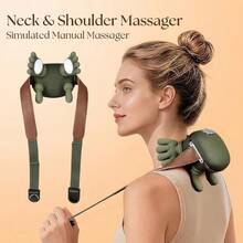 Massage Hand - Shoulder And Neck Massager, Bionic Heated Massager, Neck Massager With Fingers, 4D Kneading Massage, Simulates A Real Palm Massage For Comfort, Relax Muscle Tension - Green - View 10
