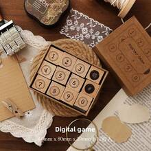 JotBox Vintage Wooden Stamp Set For Girls, Finger-Sized Text, Time, Week, Journal Decoration Material Stamps - Baiwuji Wooden Seals - View 7