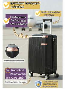 Standard ANAC Carry-On Suitcase 10KG 55x35x25cm Carry-On Suitcase With Zipper, Expandable, Removable Wheels, Carry-On Luggage, Can Be Taken Into The Airplane Cabin - 柔和淡色 - 查看 6