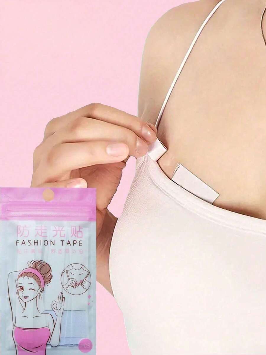 108 件防滑服装胶带，适用于衬衫和内衣的双面防水胶带 - 女士温和身体胶带，全天候强力织物粘合（36/72/108 件可用） - 白色 - 查看 1