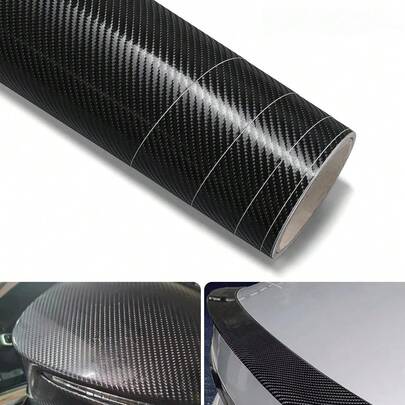 Decal dán xe 4D sợi carbon màu đen vinyl, phim độ xe ô tô, xe máy, dán thân xe ngoại thất, chống nước, phụ kiện trang trí