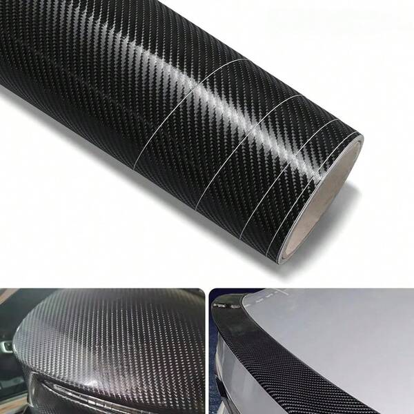 Decal dán xe 4D sợi carbon màu đen vinyl, phim độ xe ô tô, xe máy, dán thân xe ngoại thất, chống nước, phụ kiện trang trí