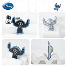 Monogram 1pc Officially Licensed Cute Stitch Fridge Magnet, Cute Magnetic Decor For Locker, Refrigerator, Whiteboard, Cabinet, Office, Kitchen, Blackboard, Ideal Gift And Party Favor - Blue - View 2
