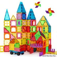 38/68/88 piezas Juguetes de bloques de construcción magnéticos, juguetes STEM para niños para mejorar la habilidad manual y la creatividad, regalo de cumpleaños/fiesta de colores aleatorios - Multicolor - Ver 2