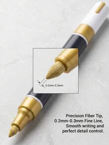 Gold Tombstone Marker Pen | Restore Faded Text On Tombstone Surfaces, Weather-Resistant, Quick-Drying Fine Tip, For Cemetery Maintenance Color Repair, Specifically Designed For Cemetery Maintenance And Inscription Repair - Multiple Styles - View 5