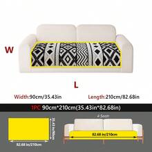 1 pieza Funda de sofá de estilo bohemio cómoda de lana de cordero, cojín de sofá antideslizante y lavable a máquina, protector de muebles con textura 3D, adecuado para uso doméstico - Multicolor - Ver 32