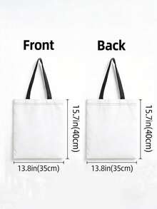 Customized Photo & Text Canvas Tote Bag – Personalized, Reusable Shoulder Shopping Bag, Foldable Design (Polyester, Multiple Colors) - Multicolor - View 10