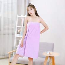 Luxury Wearable Bath Towel Bathrobe - Ultra Soft, Quick Dry, High Absorbency, Women's SPA Wrap Towel, Easy Care, 280g, Space Theme Bath Towel, Summer Wedding Home Bathroom Decor, Suitable For Back To School Season - Multicolor 2 - View 2