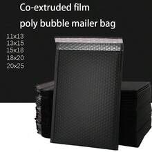 10/50/100入 防水氣泡袋 包裝快遞袋 黑色泡棉 自黏封口包裝袋 運送袋 加厚信封袋 - 18x20 - 查看 2