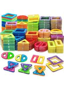 Magnetic Tiles Building Set, Creative 3D Stacking Toy, Suitable For Toddlers - Multicolor - View 2