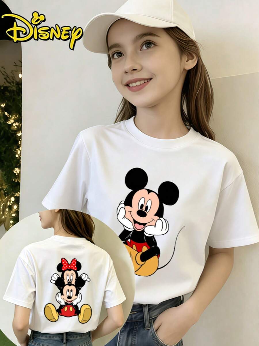 Women's Disney Lilo & Stitch Happy Stitch Day Crew Neck T-Shirt, Soft & Skin-Friendly, Casual Daily Wear - White - View 1