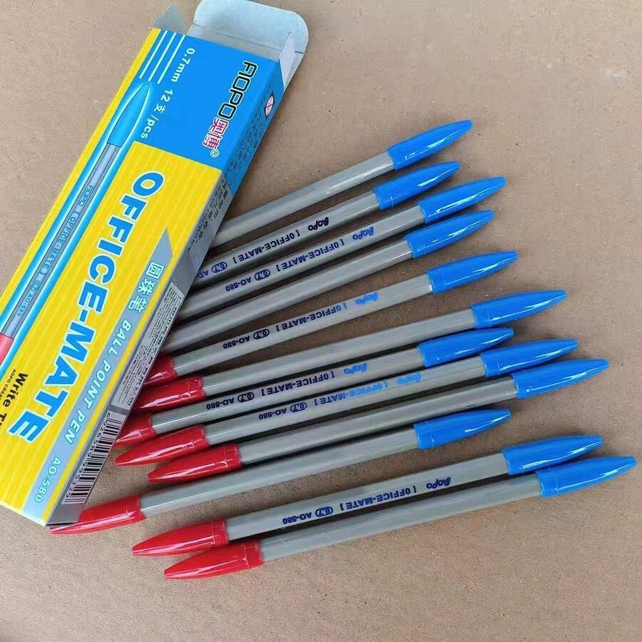 Double-Headed Two-Color Ballpoint Pen, Dual-Purpose In One Pen, Smooth Writing,School Opens/Back To School Season Gifts - Double-ended, Two-color Ballpoint Pen - View 1