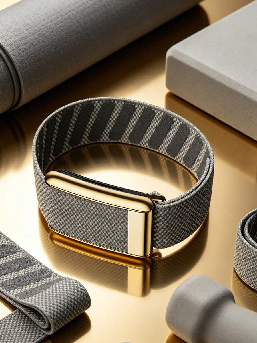 5.0 SuperKnit Luxe Watchband – Compatible With 5.0/MG – ECG Compatible, Performance Accessory For Health & Fitness Wearable – Premium Metals - Grey - View 1