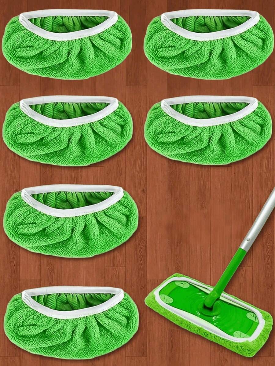 Reusable Mop Pads, Dry & Wet Dual-Use Flat Mop Covers, Machine Washable Mop Pads, Suitable For Hardwood Floor Cleaning: Durable, Highly Absorbent, Dry & Wet Dual-Use, Compatible With Most Flat Mops, No Mop Head Included, Efficient Floor Cleaning Tool | Suitable For Various Surfaces | Highly Absorbent Material