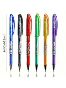 6/30 PCS Color Erasable Neutral Pen, Blue And White Series Thermal Erasable Pen, 0.5m Thermal Erasable Pen, First Day Of School - Multicolor - View 5