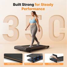 MERACH Walking Pad With Incline 10% Auto Treadmill For Home, 350lbs Capacity 3.0HP Super Quiet Brushless Walking Pads Under Desk, 16.5"X41.3" Mat Walk Pad With Remote & LED W50 Walking OAD - US A Type Plug(110-127V) - View 6