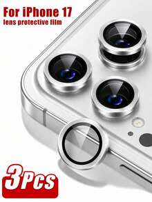 CASECOPS 3入組銀色相機鏡頭保護貼，適用於 iPhone 17 Pro Max/17/Pro/16 Pro Max/16/15 Pro/15/14 Pro Max/14/13，極簡相機貼膜/HD 全覆蓋鏡頭保護貼 - 銀色 - 查看 12