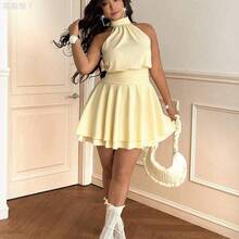 Plus Size Dresses - Marrón - View 7