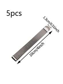 Set de 15 piezas/10 piezas/5 piezas de Pinzas de acolchado de acero inoxidable, regla de medición de 3 pulgadas, pinzas para bastilla de apliques, pinzas para cinta de costura - Plateado - Ver 4