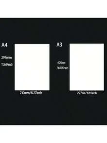 Juego de 25 hojas de cartulina tamaño A4/A3 de 250 g/m² en kraft/negro/blanco - Adecuado para arte DIY, elaboración de tarjetas, pintura, garabatos, invitaciones e impresión de papelería - 1 Set - Ver 10