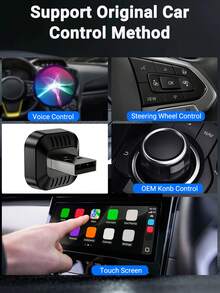 XUDA 2026 新款 2合1 無線 CarPlay / Android Auto 超迷你適配器 - 2.4-5.0 GHz WiFi 5 Carplay 轉換器，有線轉無線，快速自動連接，無延遲，緊湊設計，附 USB/USB-C 接口，免電池 - A - 查看 9