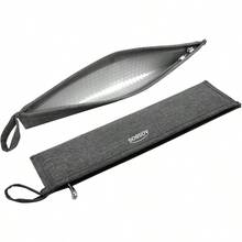 - Estuche de transporte reutilizable para pajitas, bolsa pequea porttil para metal, papel, plstico, pajitas desechables de silicona, palillos de acero inoxidable, color gris - Gris + 1 - Ver 2