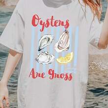 Funny Oter Club Oters Are Gross T-Shirt  Oversized Uni Cotton Beach  For Seafood Haters S-4XL Food Pure Black Cotton Short Sve T-Shirt Is The Best Gift For , Best , RelaT.S, Let Them - Blanco - Ver 1