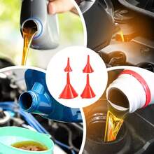 Set Of 4 Reusable, Portable, And Flexible Car Oil Funnels, Suitable For Kitchen, Laboratory, And Garage; Durable And Precise Funnel Tool. - A - View 2