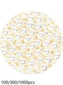 100/300/1000顆塑膠人工珍珠,彩色、圓形、直孔、散珠,3/4/6/8/10mm,適用於自製手鍊、耳環和項鍊 - 霧霾藍 - 查看 17
