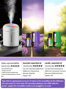 New USB Aromatherapy Humidifier With Cool Mist And LED Colorful Lights, Small Humidifier, Aromatherapy Spray Machine, Available In Black And White, Long-Lasting Fresh Air, Suitable For Car, Bedroom, Office, Bathroom, Living Room, Desktop, Great Gift, Can Be Paired With 6 Essential Oils, Home Desktop Hydration Spray Car Atmosphere Seven-Color Light Bedroom Aromatherapy Spray Hydration - Fragrance Set - View 23