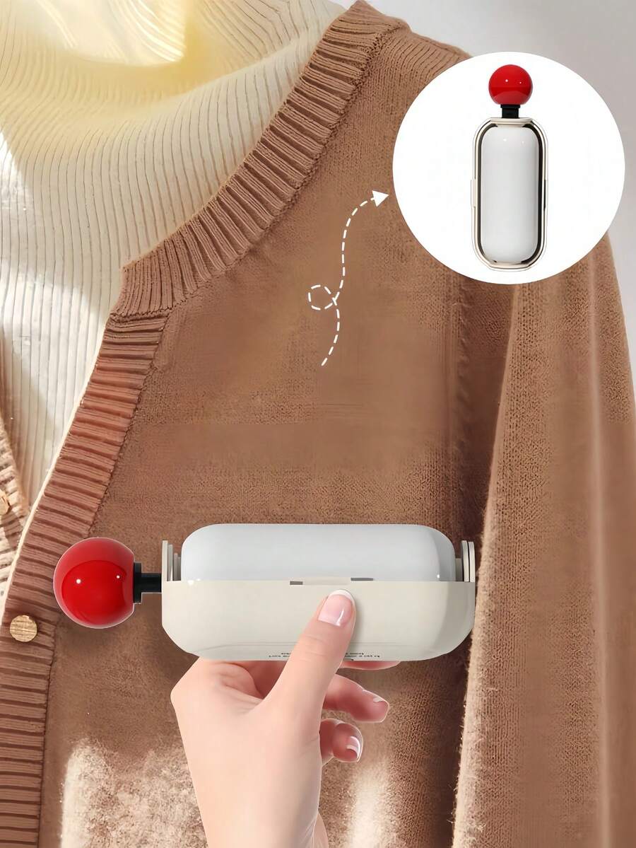 Tragbarer Fusselentferner für Kleidung, wiederverwendbarer Pullover-Rasierer, Mini-Stoffrasierer mit süßem Griff, Reise-Fusselentferner für Wolle, Kaschmir, Strickwaren, 2 Farben (Aufgrund von Produktchargen kann das Produkt leichte Verschmutzungen und Kratzer aufweisen, was ein normales Phänomen ist, Perfektionisten bitte nicht kaufen) - A - Übersicht 1