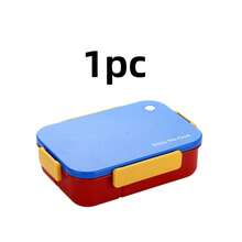 1pc Microwave- Bento Box, Divided Lunch Box With Utensils, Leak-Proof Adult Lunch Box For Work, Compartment Food Storage Container, Insulated Lunch Bag - Multicolor - View 11