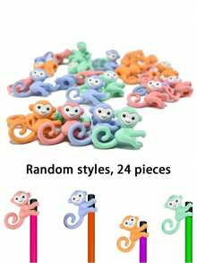 24pcs Mini 3D Cute Monkey Pencil Erasers, Monkey Erasers, Hanging Pencil Erasers, Suitable For Classroom Rewards, Party Favors, Back To School Gifts And Friend Exchange - Monkey Eraser - View 16
