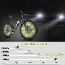 12/24PCS Colorful Bicycle Wheel Reflective Strips, Wheel Reflective Warning Strips, Night Riding Fire Wheel Spoke Reflective Strips, Cycling Gear, Fixed Gear Steel Wire Clip Strips - Multicolor - View 7