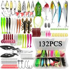 Fishing Lure Set 25/61/94/132/354pcs, Surface Lure Fishing Tackle Set Suitable For Bass, Trout, Salmon Fishing Accessories, Long Cast Lure Set, Beginner To Professional - Multicolor - View 3