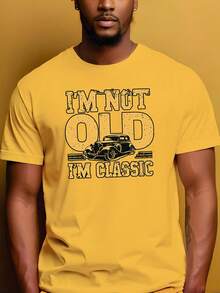Camiseta de manga corta con cuello redondo, estilo casual de verano, con diseño de coche clásico vintage para hombre. - Blanco - Ver 8