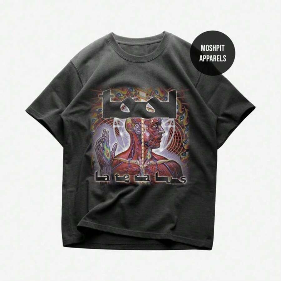 TOOL T-Shirt - Metal Music Shirt - Lateralus Album Shirt - Fear Inoculum - 10000 Days - Undertow - TOOL Merch - Unisex Rocker Clothing - Black - View 1