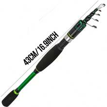 KecchKrezing 1.8m Telescopic Carbon Fiber Fishing Rod, Lightweight Freshwater Fishing Rod For Bass And Carp, Portable Fishing Rod, Great Choice For Outdoor Fishing - Green - View 5