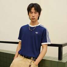 Adidas 3S TEE 純棉針織運動短袖T恤 - 寶藍色 - 查看 1