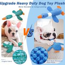 1pc Pet Squeaky Plush Duck Dog Chew Toy, Makes Squeaking Sound, Suitable For All Pets, Self-Entertainment Cat Toy Dog Toy Durable Bite Scratch Teeth Grinding Chewing Toy, Pet Supplies, Dog Toy, Happy Puppy, Dog's Favorite Gift. - Multicolor - View 9