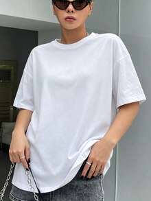 Women's Summer Clothing, Loose Unisex T-Shirts For Music Festivals, Women's T-Shirts. - White - View 5