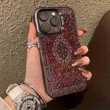 Funda para Teléfono - 1 unidad Diseño Retro con Patrón de Rosas Rojas, Funda para Teléfono con Laser IMD, Bordes Suaves y Parte Trasera Dura, Cubierta Protectora Adecuada para Apple  16 - Multicolor - Ver 3