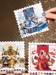 JotBox Alice In Wonderland Fairy Tale PET Sticker Book, Dreamy Wonderland Atmosphere Collage Decoration Creative Sticker Material - Alice's Journey - View 3