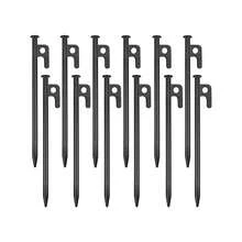 4/8/12pcs Heavy Duty Metal Ground Stakes - Steel Tent Pegs, Camping Use, 8 Inch Long, Durable And Bend-Resistant - Black - View 12