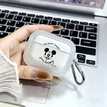 Disney Mickey Mouse "Do What Makes You Happy" Inspirational AirPods Case Cute Shockproof And Drop-Proof Shell With Keychain Compatible With AirPods 1/2/3/4 And Pro/Pro 2 Nd Generation Suitable For New AirPods Pro 3 Stocking Stuffers The Girlfriend. - Green - View 2