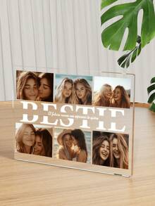 1 pieza Placa de acrílico personalizada, foto y texto personalizables, regalo único para amigos, para ella/él, adecuado para el Día de San Valentín, Día de la Madre, cumpleaños, aniversario, graduación, boda, Día del Padre, Día de San Valentín, cumpleaños, inauguración de la casa, escuela, hogar, oficina, etc., personalizable, personalizado - Multicolor - Ver 2