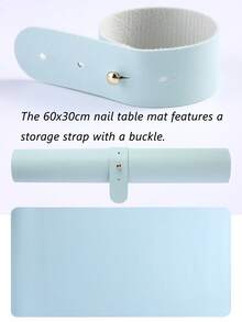 2 Pieces Set Washable Nail Table Mat & Foldable Desk Mat - Soft PU Leather Nail Armrest Cushion, Suitable For Nail Salons, Studios, And Home DIY Use (24*30cm + 30*60cm) - Multicolor - View 6