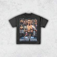 Vintage T-Shirt With Conor McGregor Graphics, Fighter Streetwear Style - 黑色 - View 1