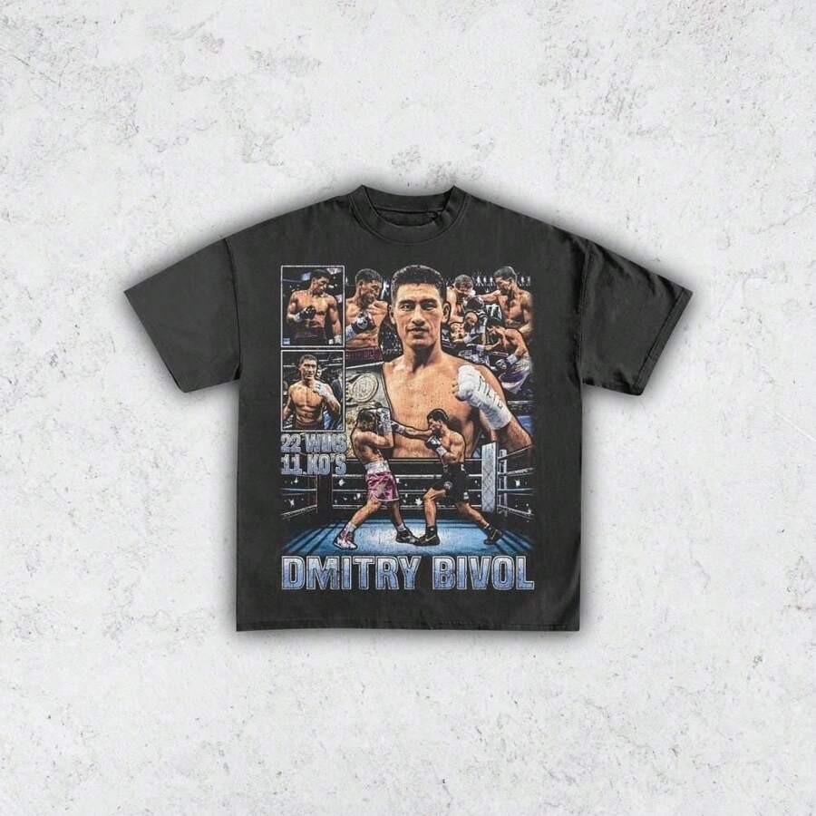 Vintage T-Shirt With Conor McGregor Graphics, Fighter Streetwear Style - 黑色 - View 1