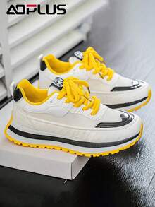 Retro Outdoor Sports Shoes With Comfortable Breathable Memory System, Molded PU Cushioning Base, Inheriting Classic Design Aesthetics - Màu vàng - Xem 7